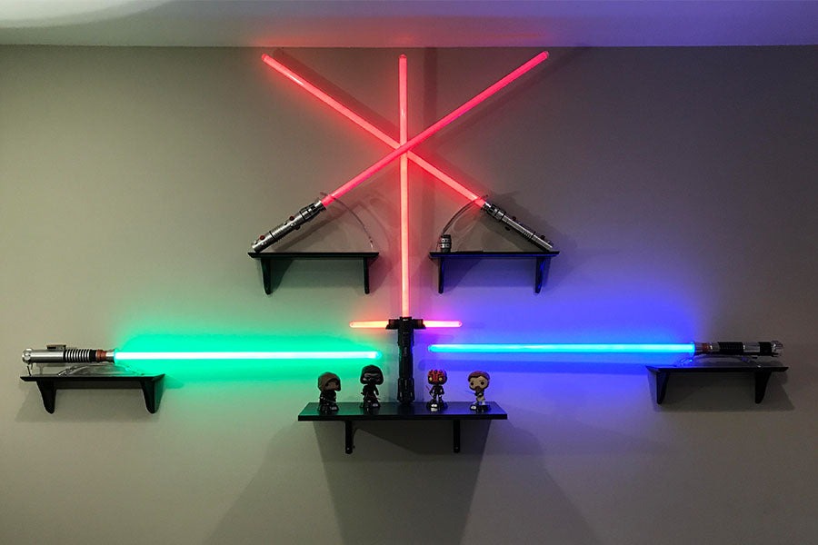 How to Build a Lightsaber Display Wall in Your Home
